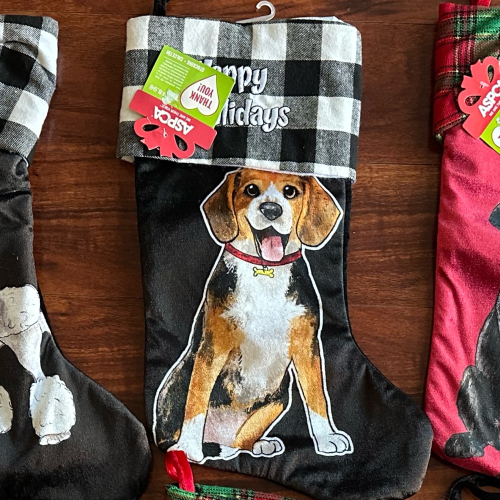 ASPCA Christmas Dog Stocking "Happy Howlidays" Beagle 18" New w/tag